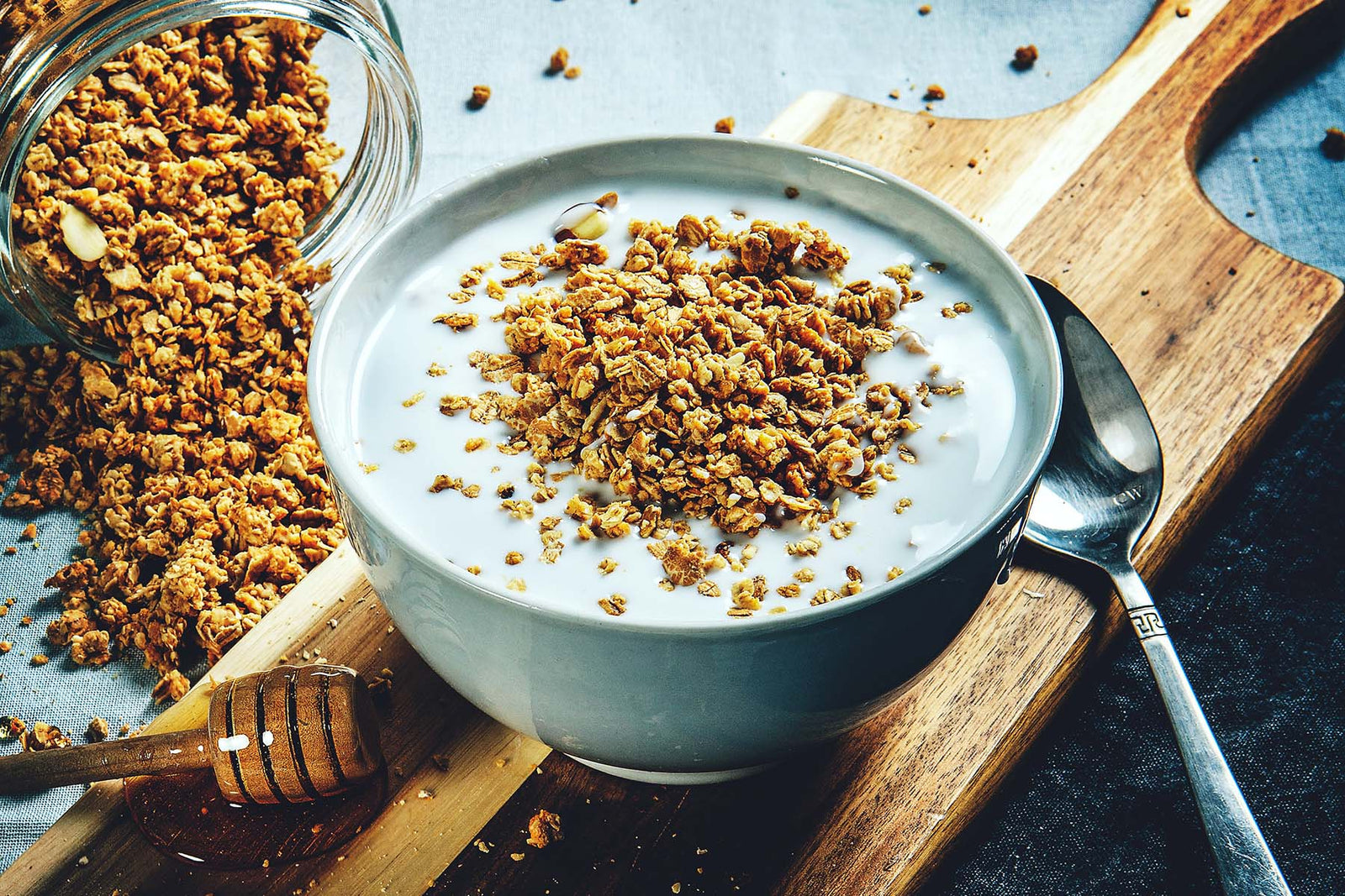 Cinnamon Ginger Granola + Honey drizzle