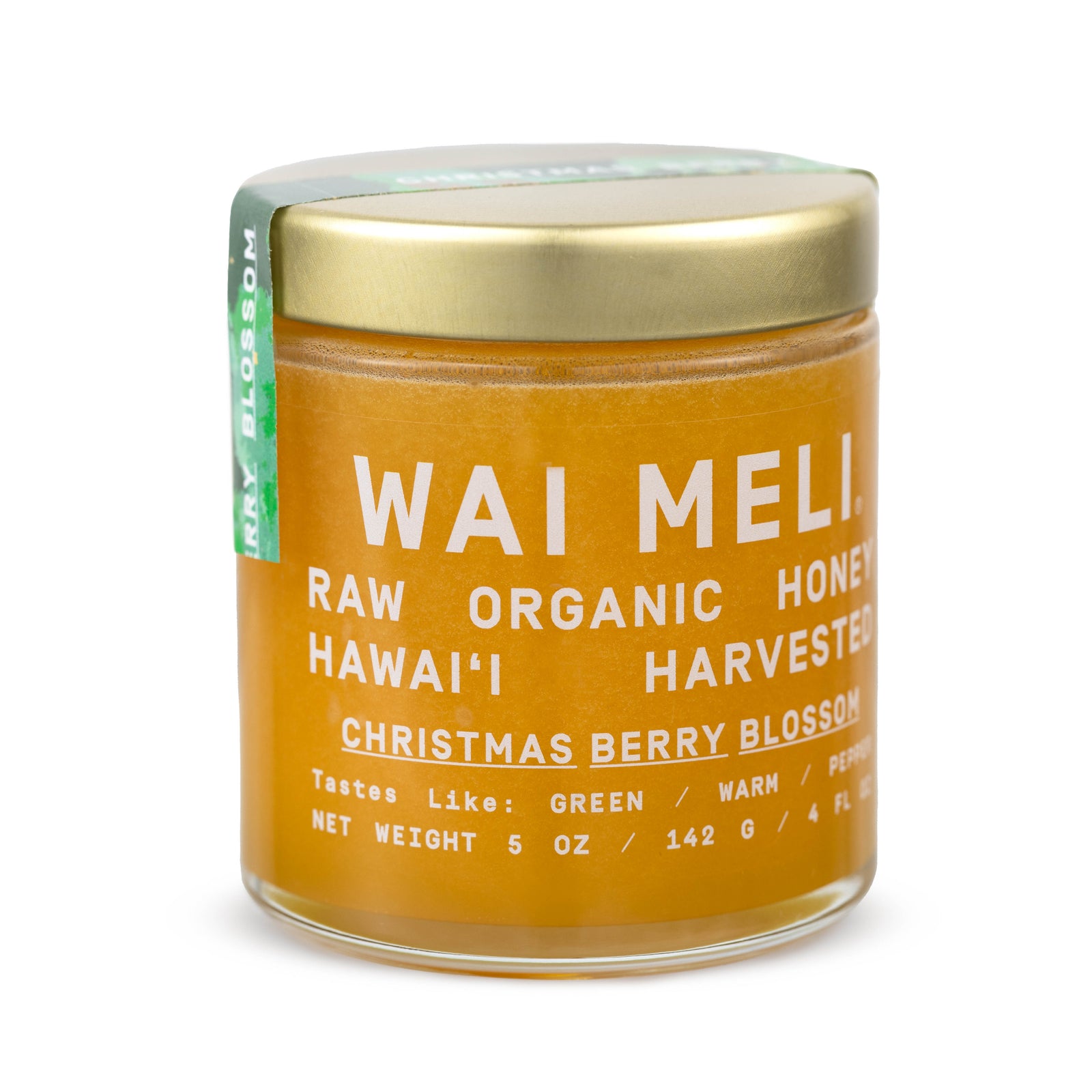 Christmas Berry Blossom Honey - 5oz - Front View | Wai Meli