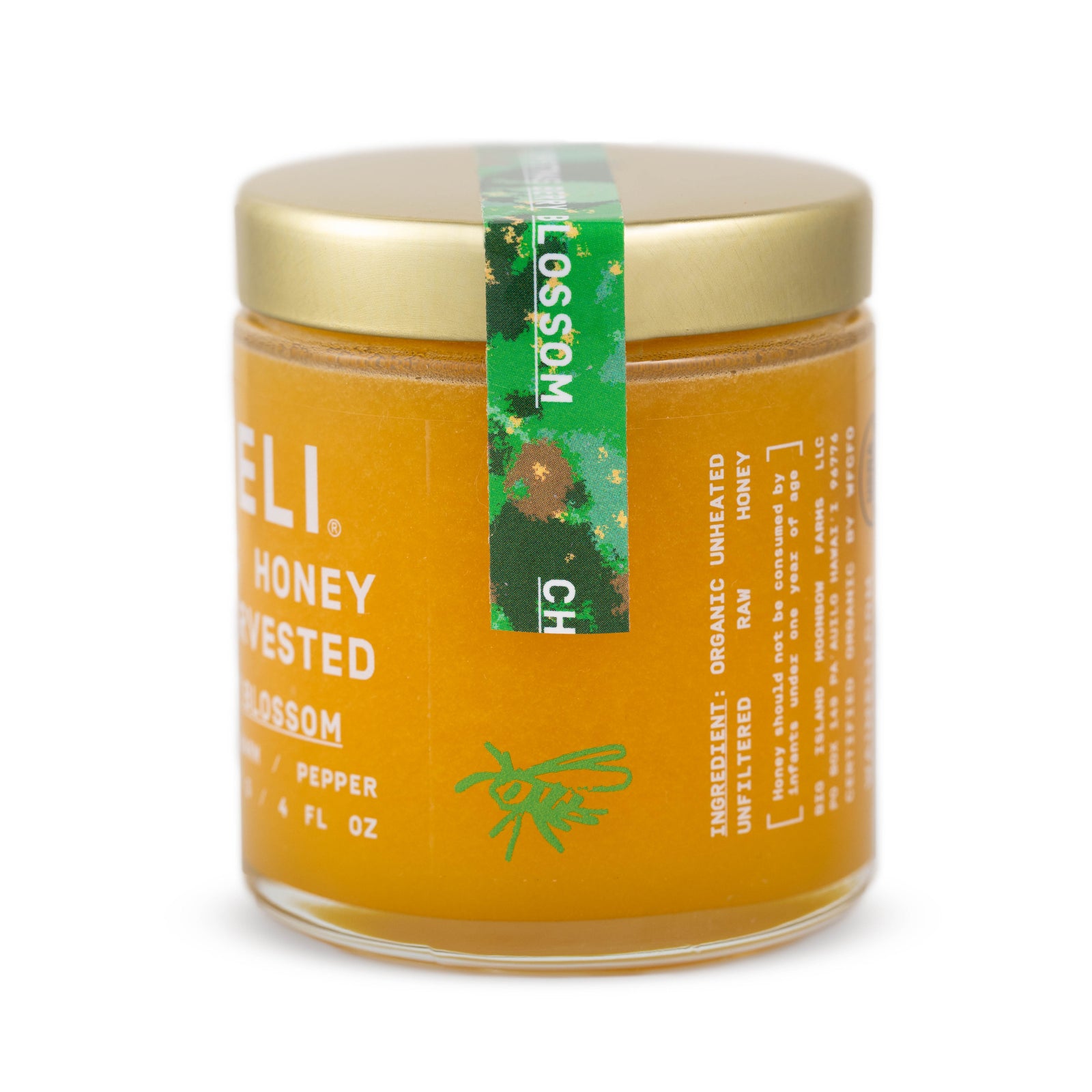 Christmas Berry Blossom Honey - 5oz - Side View | Wai Meli