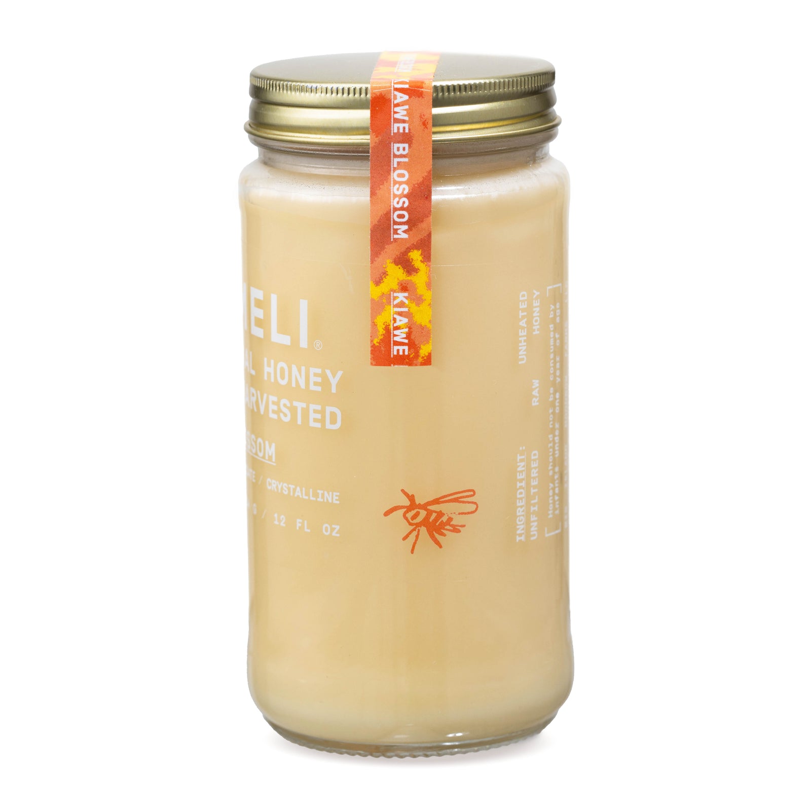 Kiawe Blossom Honey - 16oz - Side View | Wai Meli