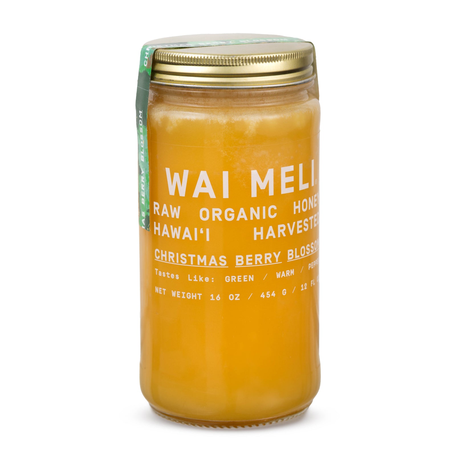 Christmas Berry Blossom Honey - 16oz - Front View | Wai Meli