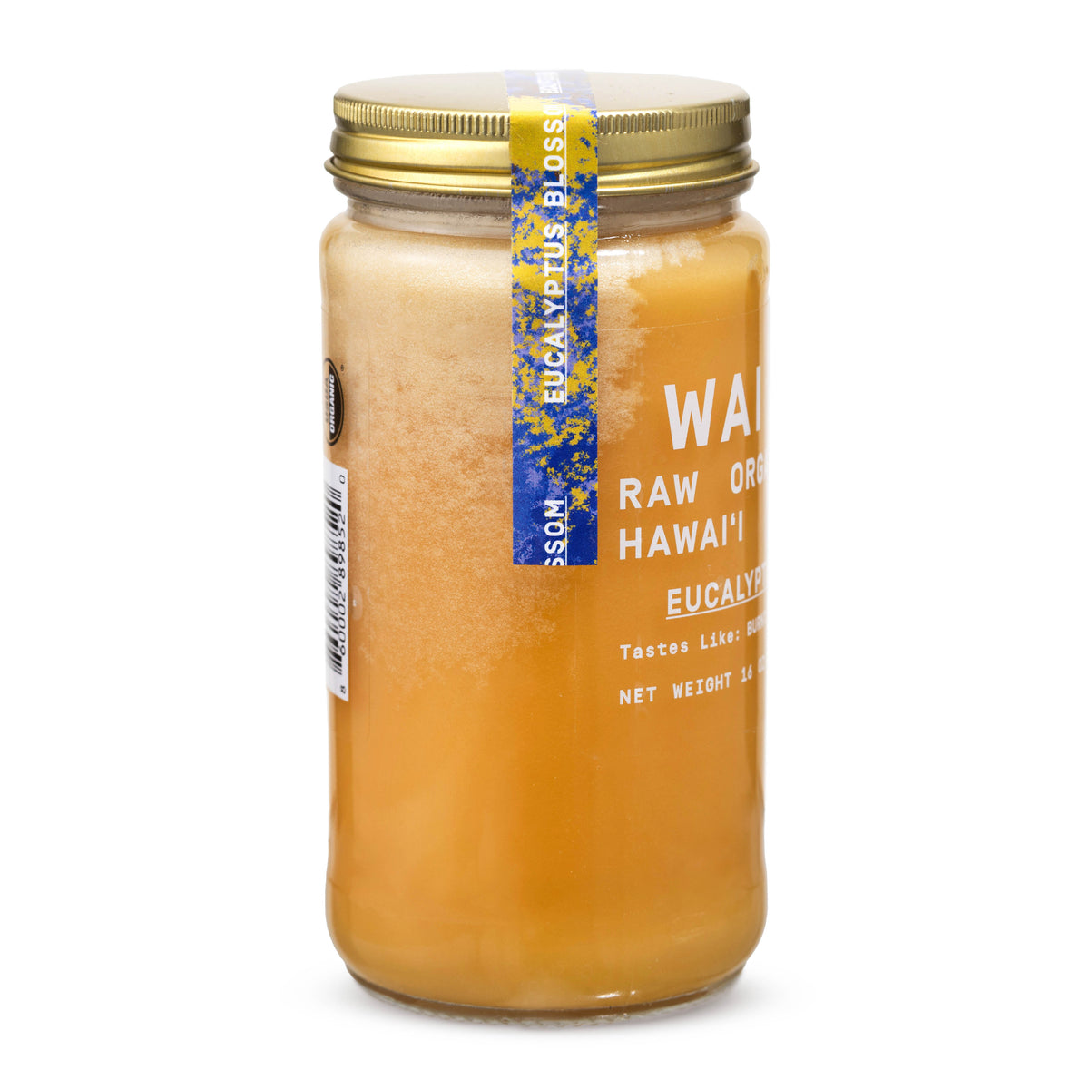 Eucalyptus Blossom Honey - 16oz - Side View | Wai Meli