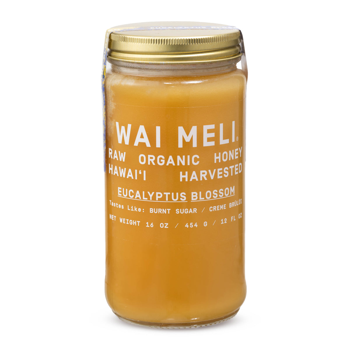 Eucalyptus Blossom Honey - 16oz - Front View | Wai Meli