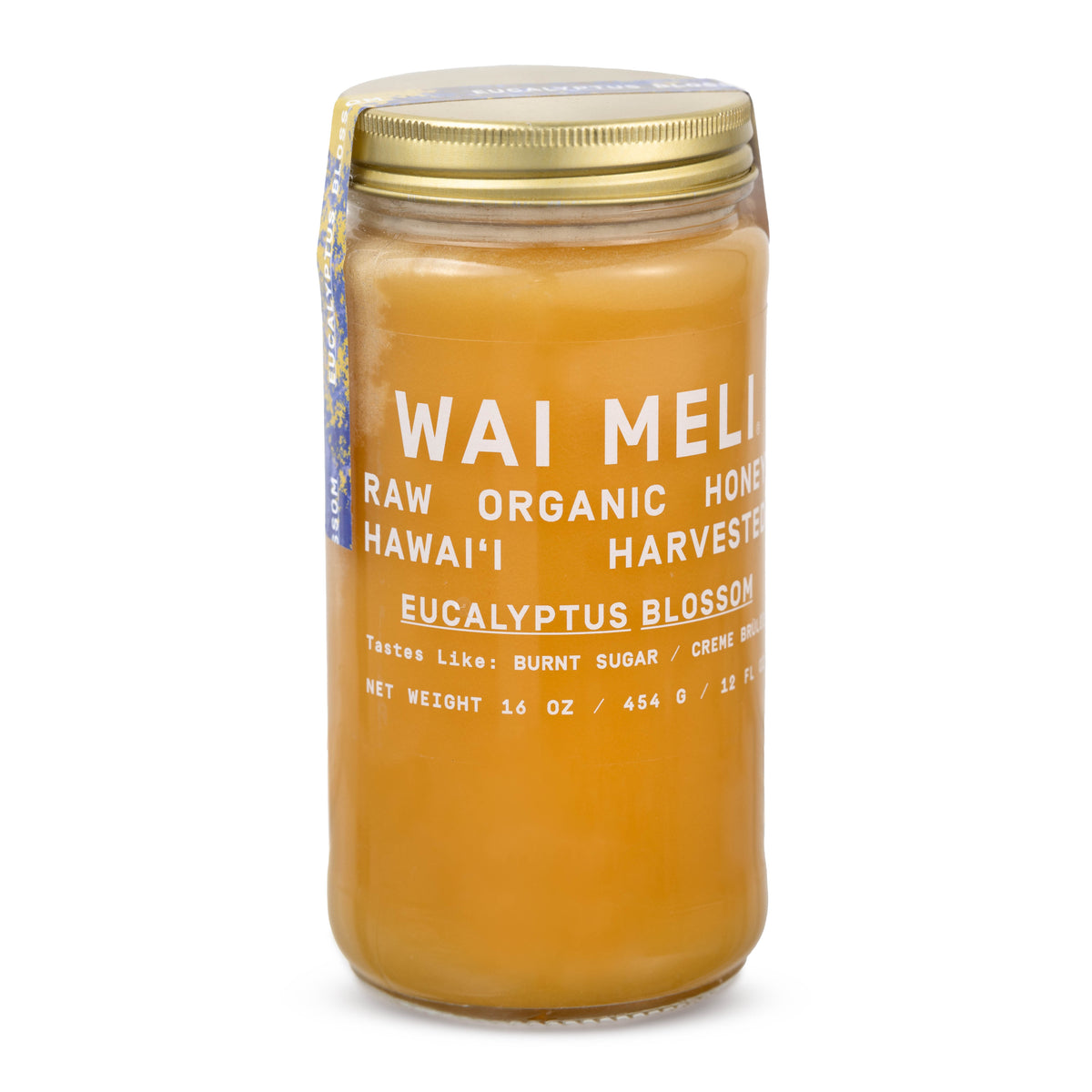 Eucalyptus Blossom Honey - 16oz - Front View | Wai Meli
