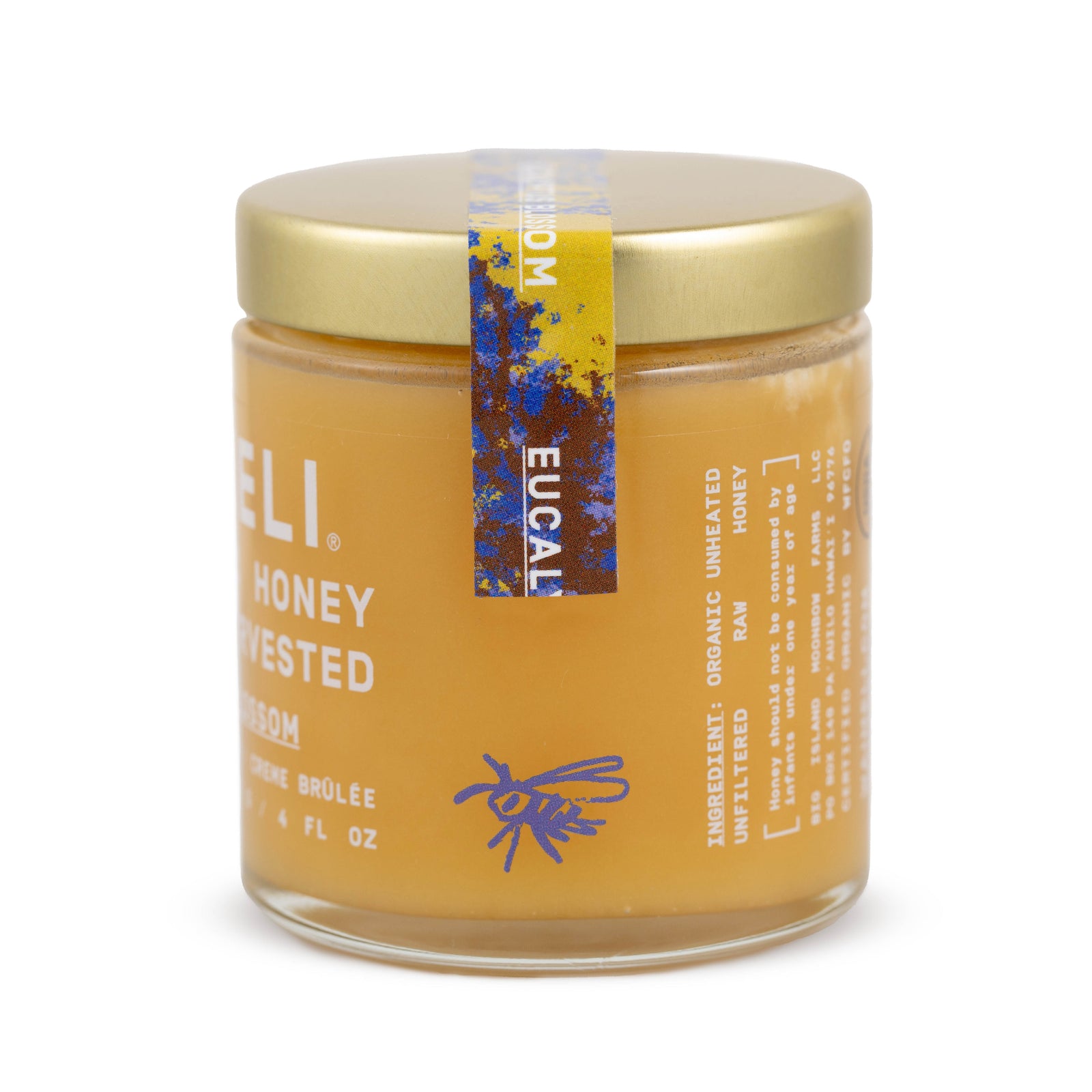 Eucalyptus Blossom Honey - 5oz - Side View | Wai Meli