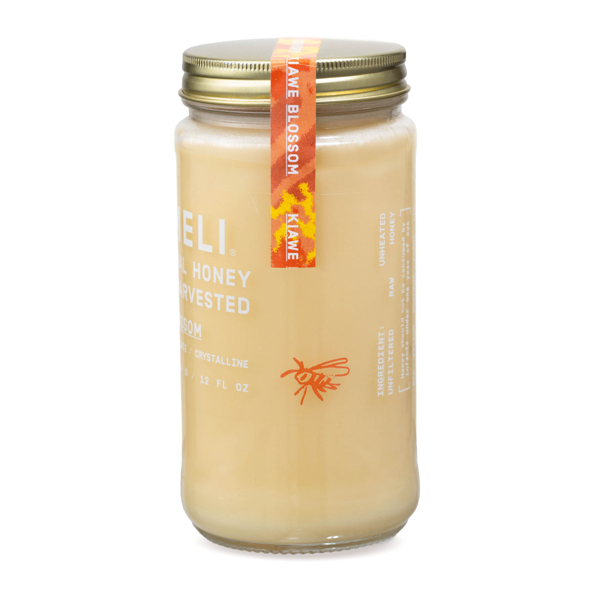 Kiawe Blossom Honey - 16oz - Side View | Wai Meli