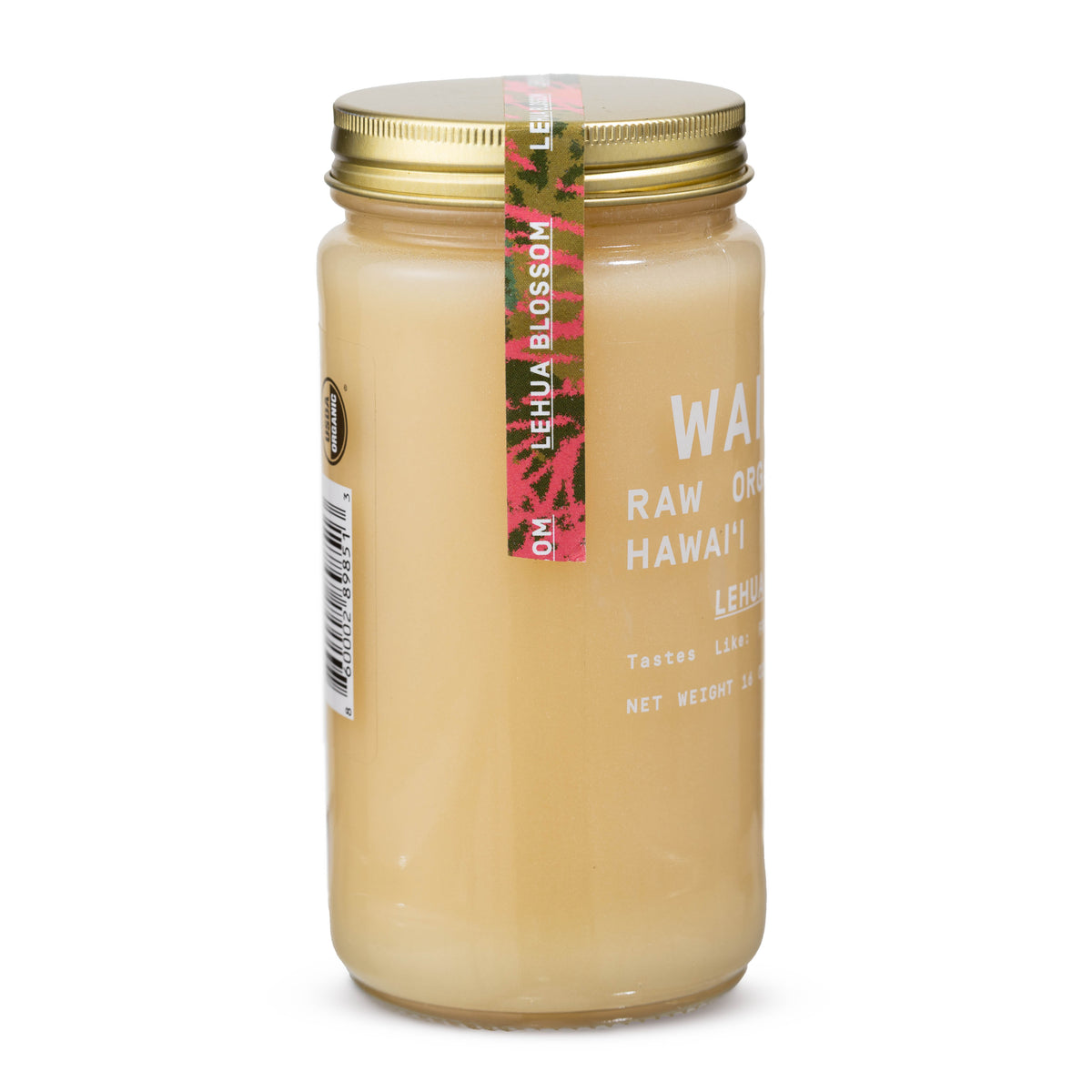 Lehua Blossom Honey - 16oz - Side View | Wai Meli