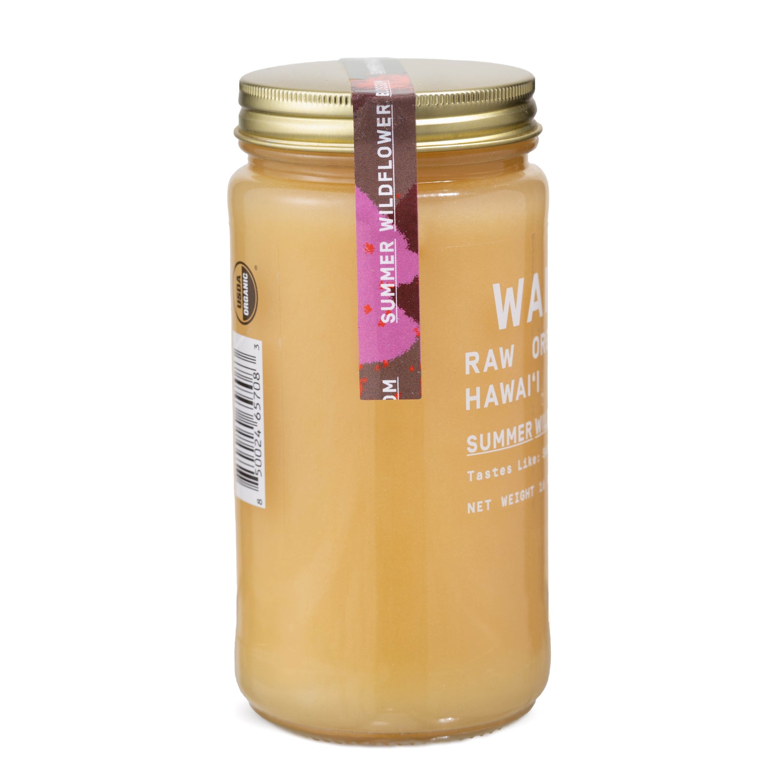 Summer Wildflower Blossom Honey - 16oz - Side View | Wai Meli