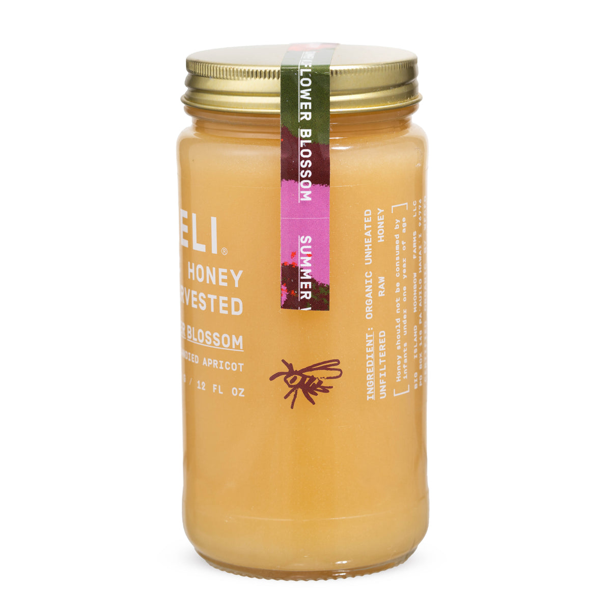 Summer Wildflower Blossom Honey - 16oz - Side View | Wai Meli