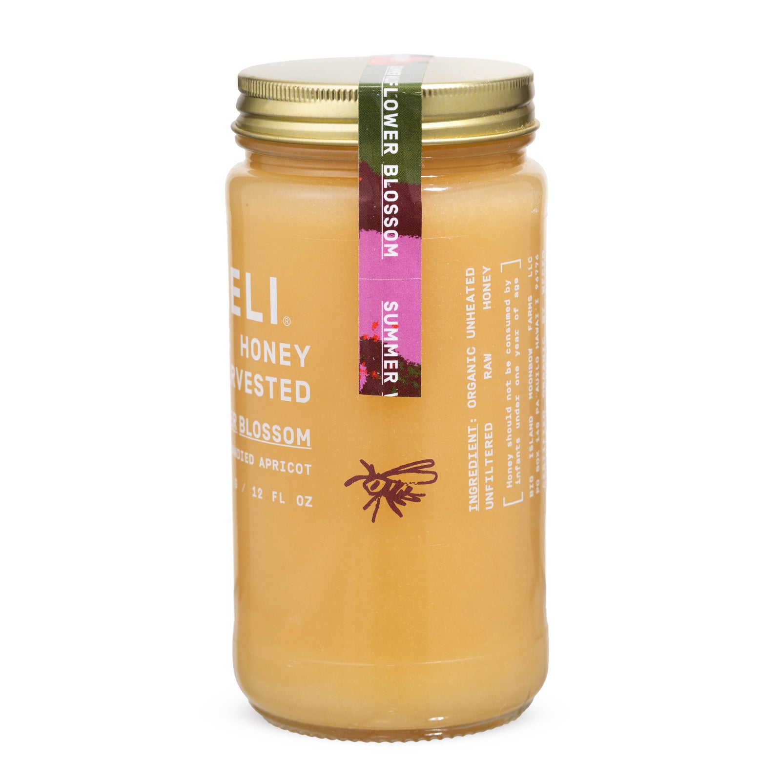 Summer Wildflower Blossom Honey - 16oz - Side View | Wai Meli