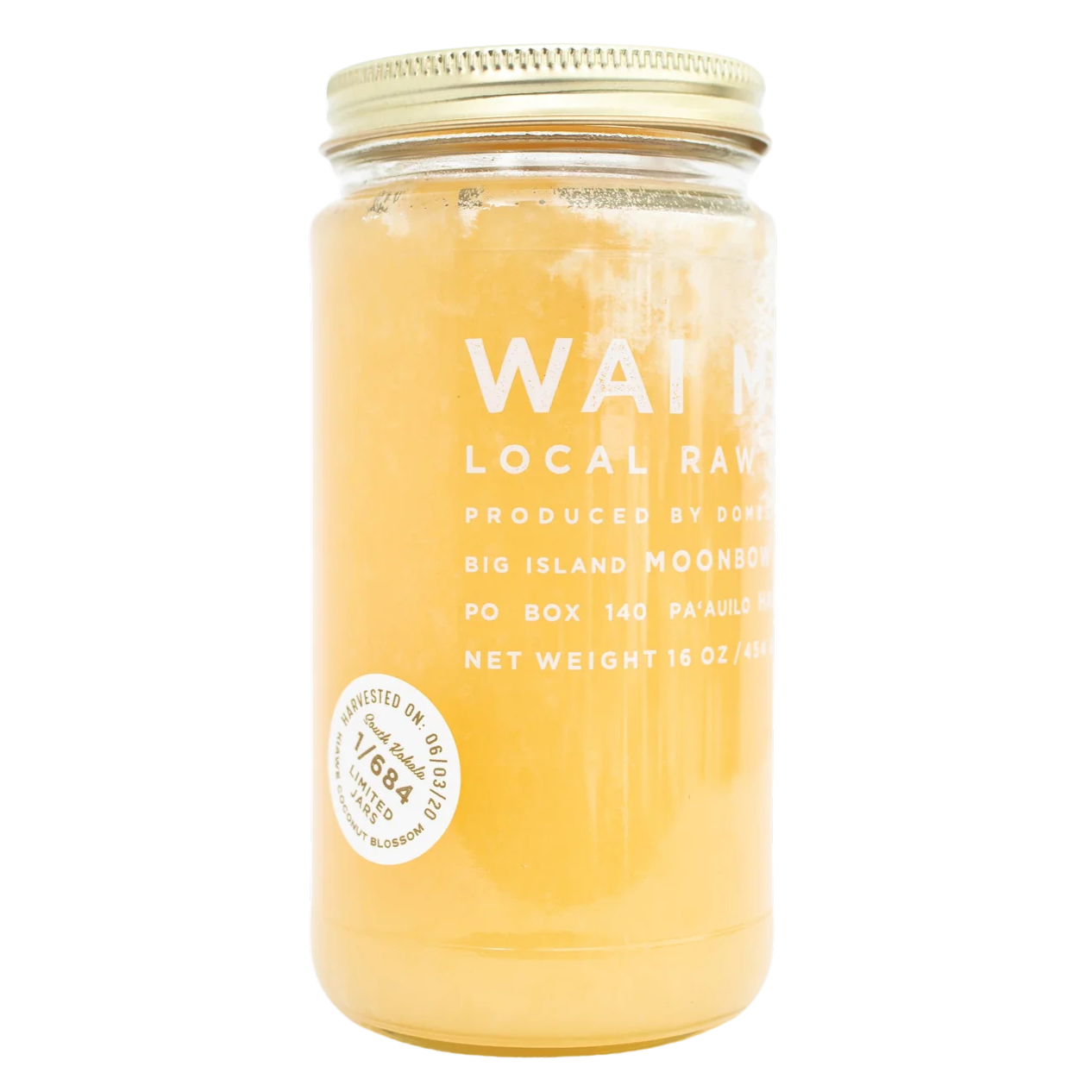 Wai Meli - Kiawe Coconut Blossom Honey - 16oz - Side View